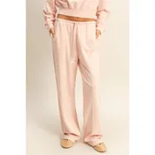Basics High-Waisted Straight-Cut Drawstring Pants