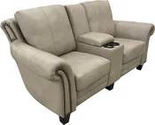 Anzio - Loveseat w/Console with Power RA/LA Incliners - Sequoia Cashmere