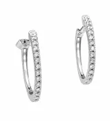10K Diamond Huggies, oval