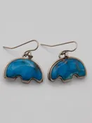 Bear Silhouette Turquoise Earrings