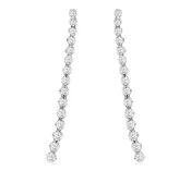 1.65ctw Diamond Dangle Earrings in White Gold