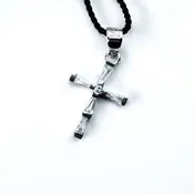 Baguette-cut Diamond Cross in 14kt White Gold
