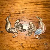 7th OVI pewter Rooster Badge Rooster Regiment Hat Pin