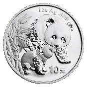 China Mint | 10 Yuan - 1 oz .999 Fine Silver Panda | Secondary Market - Random Year (2015-Earlier, our choice)