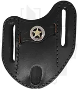 A & M Leather #17 Trapper Sheath 17-BK-PL - Black, Vertical