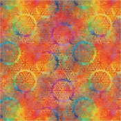 108" Flower of Life by Jacqueline de Jonge - Orange Crush