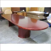 12 ft Conference Table Cherry Wood Veneer