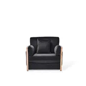 Adagio Rose Gold Sofa Set | Black