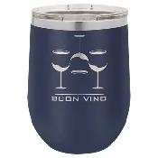 12 oz. Stainless Steel Vacuum Insulated Stemless Wine Tumbler with Lid