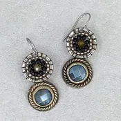 Deep Pool grey moonstone earrings | sirlin hall jewelry