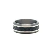 14k Gold &amp; Tantalum 8mm Ring