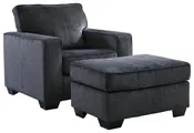 Altari Chair & Ottoman Set – Slate or Alloy