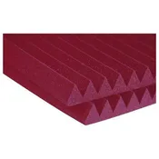 12" x 12" x 2" Acoustic Wedge Foam - Burgundy