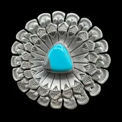 1 Stone Turquoise & Sterling Ring - Size 9-1/2 - RAZ59