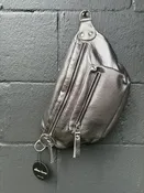 Allison Burns "Keith" Large Cross Body Metallic Gunmetal (BAG ONLY)