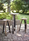 Bourbon Barrel Bar Table &amp;amp; Stools