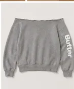 Butter Plush Off-the-Shoulder Sweatshirt