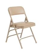 Premium Vinyl Upholstered Triple Brace Double Hinge Folding Chair
