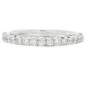 14 Karat White Gold 0.35 Carat Diamond Wedding Band