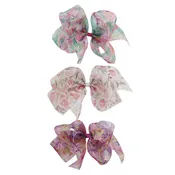 Big Floral Organdy Bow