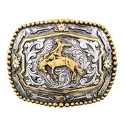 Andwest Bronc Rider Beaded Edge Buckle