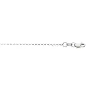 14 Karat White Gold 18 Inch Diamond Cut Cable Chain