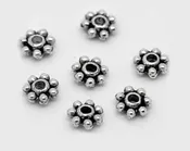 1000 Silver Tone Pewter DAISY Spacer Beads4mmbulk package bme0128b