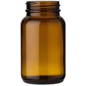 150 cc Amber Glass Round Packer Bottle 45-400 Neck Finish