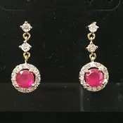 CZ Earrings 1"