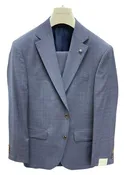 100% NAPOLI WOOL SUIT - BLUE