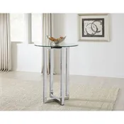 Amalfi 32 inch Round Glass Top Bar Table