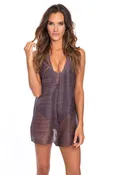 Feathers Print Romper Cover Up