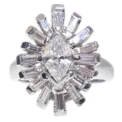 14K White Gold 0.91ct Diamond Ring