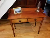 antique two-drawer pine desk (rebuilt) - SOLD! — Something Special