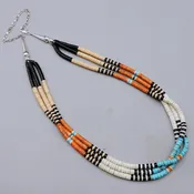 3 strand Multi-Color Choker by Dorene Calabaza (B)
