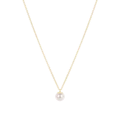 16" Necklace Gold - Classic Pearl 8mm Charm