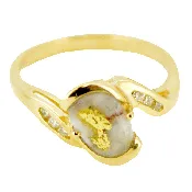 .10ctw Ladies Gold Quartz & Diamond Ring RL586D10Q