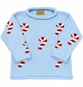All Over Candy Cane Rollneck Sweater