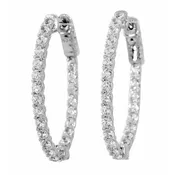 Brilliant French Set Oval Hoop Earrings