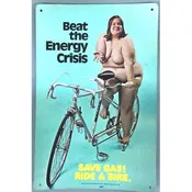 1973 “Beat The Energy Crisis” Cardboard Poster