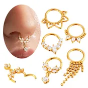 16G Tassel Marquise Hinged Segment Ring