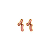 Arc Double Post Earrings - Pink