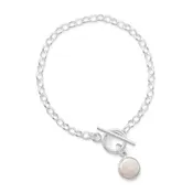 Coin Pearl Rolo Link Bracelet
