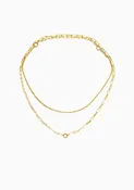 18kt Gold Vermeil PSTM Afghanistan Linked in Love Sahila Triple Chain | Gold