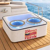 250 Years of Freedom Special Edition Boat Drink Caddy | Sunbrella | Stainless Steel Cup Holders