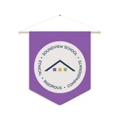 School Pennant (Purple) — Soundview School