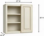 Antique White - Wall Blind (12"Depth) WBC2736 - ShopCabinet