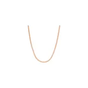 0.7MM 8 Sides Rose Gold Snake Chain 925 Sterling Silver 16-20 Inches