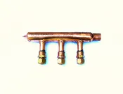 3- Port Copper Manifold for 3/8" Pex Al Pex