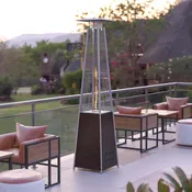 Sol Patio Outdoor Heating-Stainless Steel Pyramid 42
